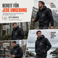Herren-Outdoor-Windjacke mit abnehmbarer Kapuze