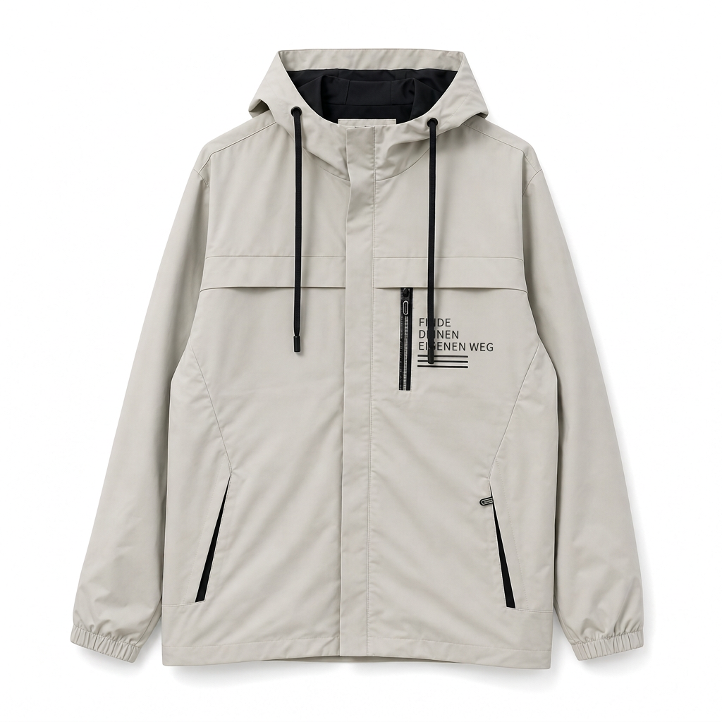 Herren-Outdoor-Windjacke mit abnehmbarer Kapuze
