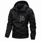 Herren-Outdoor-Windjacke mit abnehmbarer Kapuze