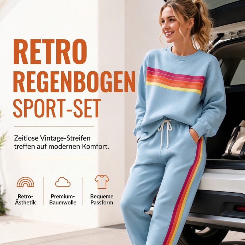 Zweiteiliges Set aus lässigem Sweatshirt und Jogginghose für Damen