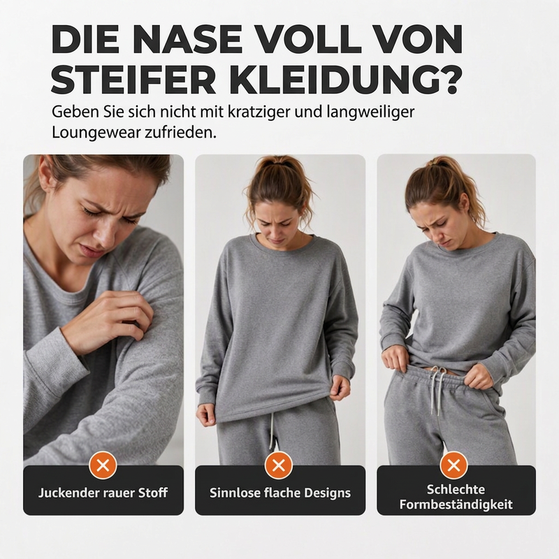 Zweiteiliges Set aus lässigem Sweatshirt und Jogginghose für Damen