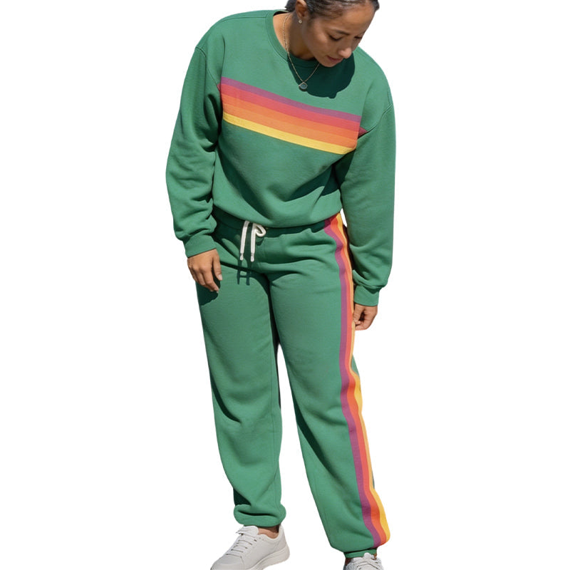 Zweiteiliges Set aus lässigem Sweatshirt und Jogginghose für Damen