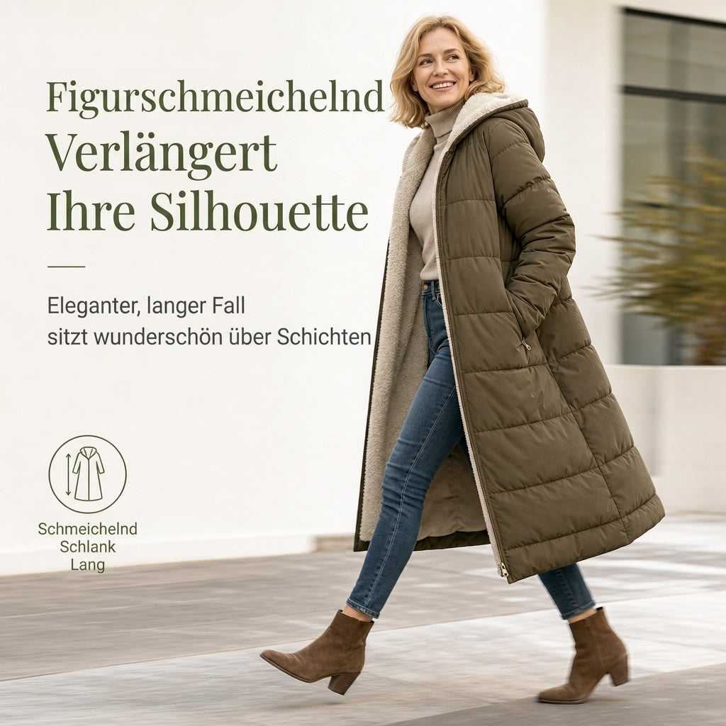 📢📢50%Rabatt!!!🎉✨Wendbare, wattierte Slim-Fit-Mantel mit Kapuze