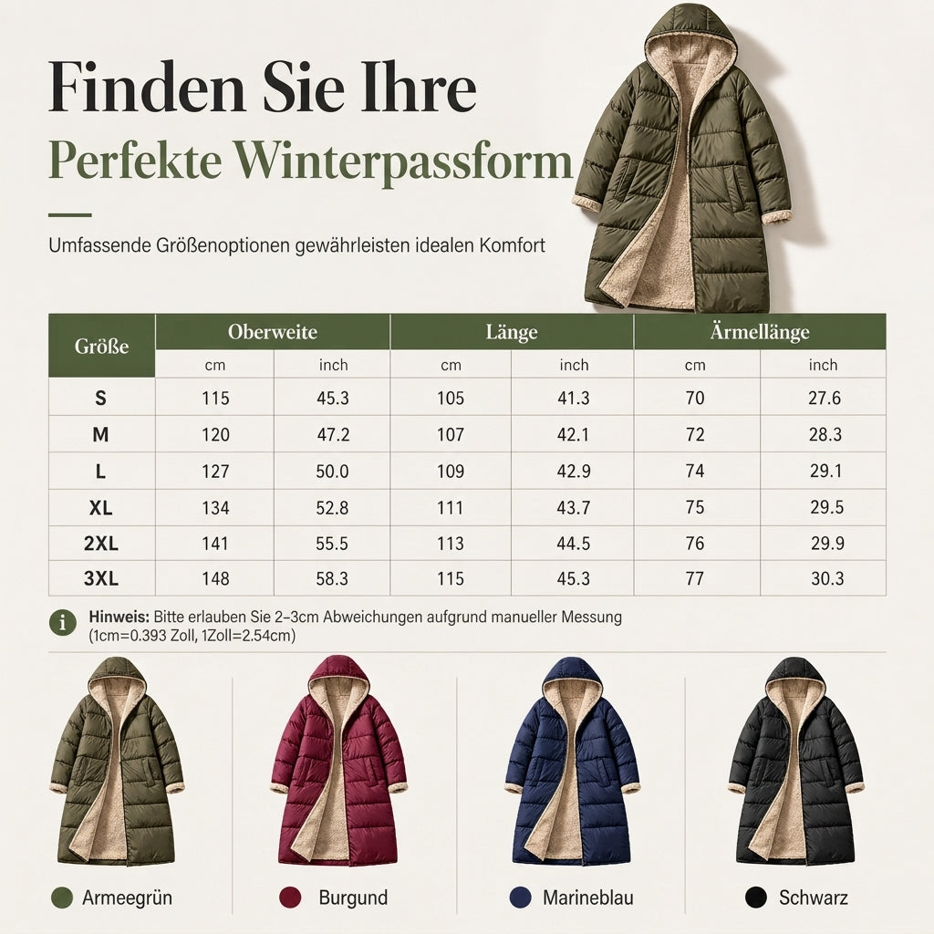 📢📢50%Rabatt!!!🎉✨Wendbare, wattierte Slim-Fit-Mantel mit Kapuze