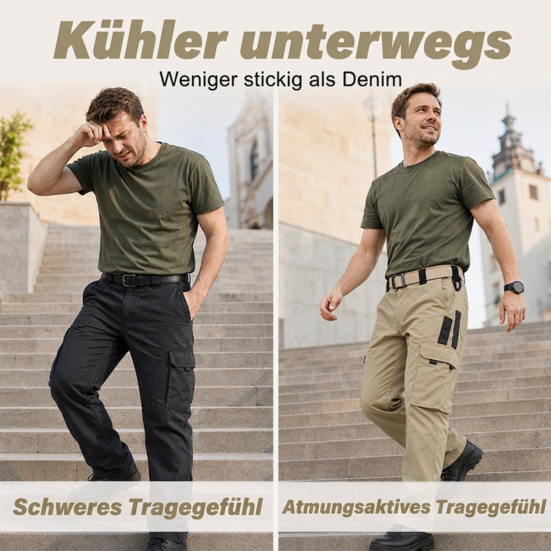 🥾 50% Rabatt | Mehr Stauraum & Bewegungsfreiheit – Herren Outdoor-Cargohose