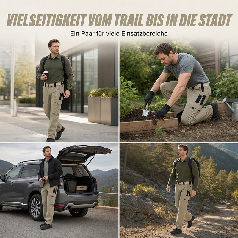 🥾 50% Rabatt | Mehr Stauraum & Bewegungsfreiheit – Herren Outdoor-Cargohose