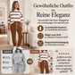 Gestreiftes Sweatshirt und Jogginghosen-Set für Damen