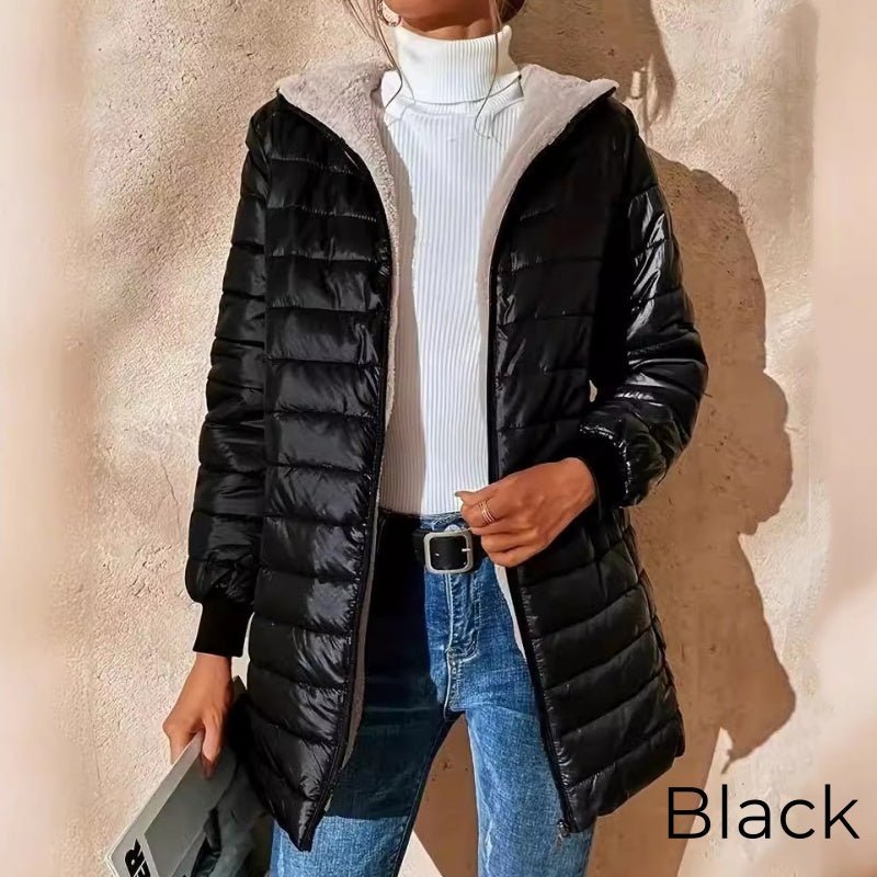 🚀 Neu eingetroffen – 50% Probierpreis! Gesteppter warmer Wintermantel mit Kapuze und Reißverschluss für Damen