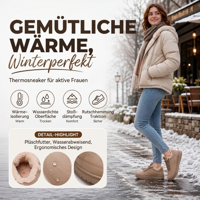 Damen-Plüschgefütterte rutschfeste Schneestiefel