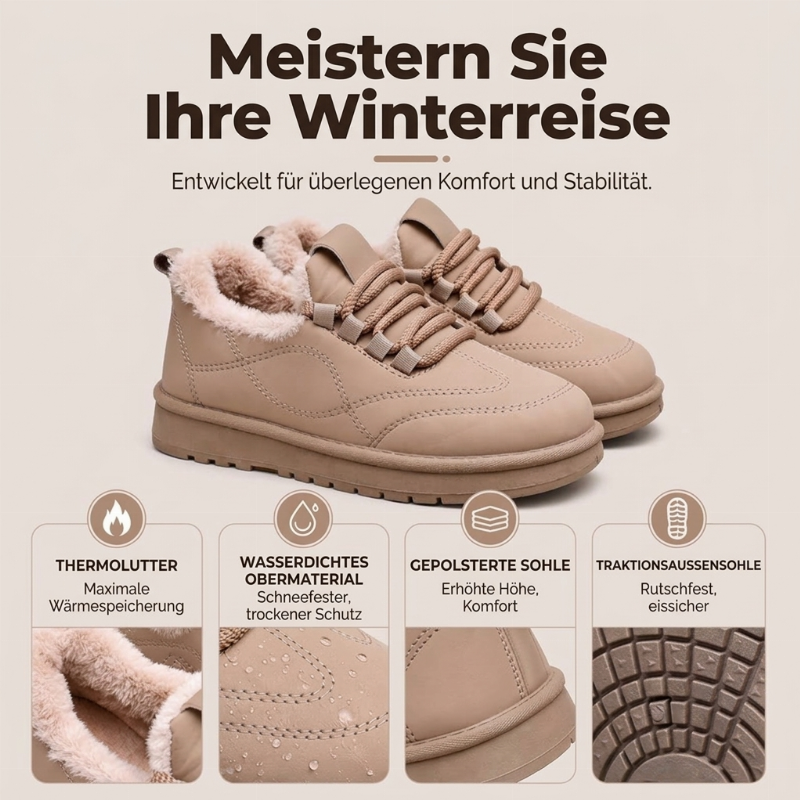 Damen-Plüschgefütterte rutschfeste Schneestiefel