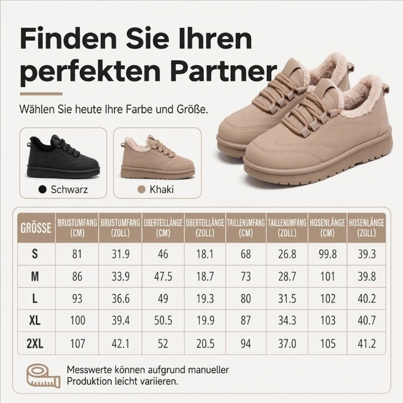 Damen-Plüschgefütterte rutschfeste Schneestiefel