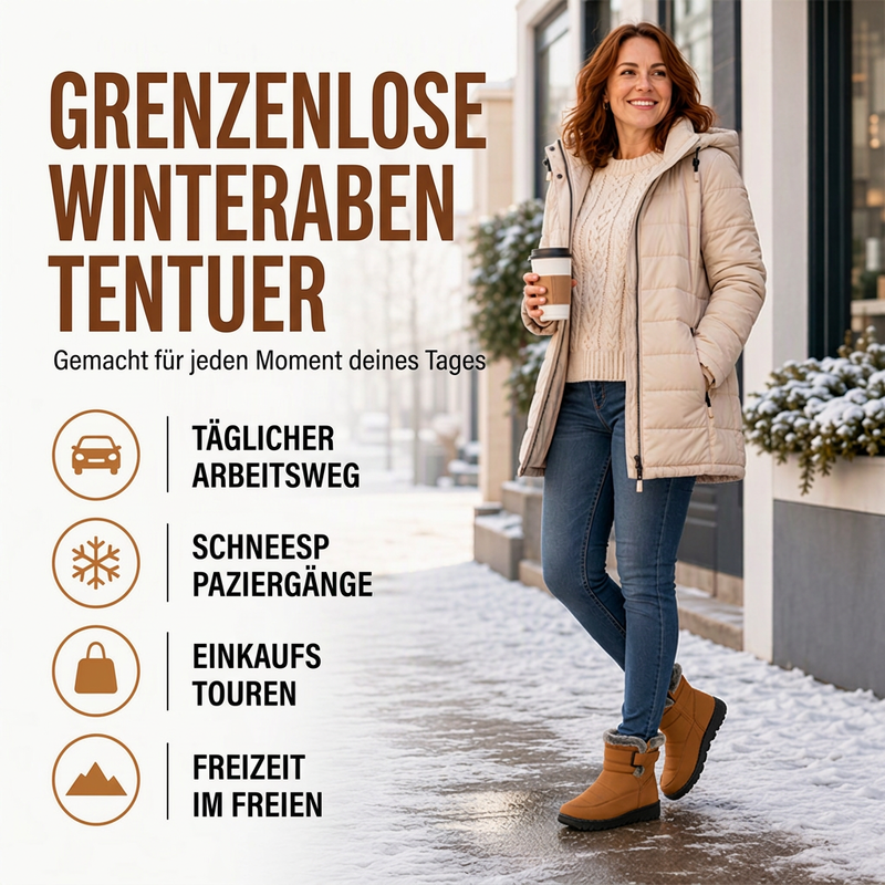 Rutschfeste warme Winter-Schneestiefel für Damen