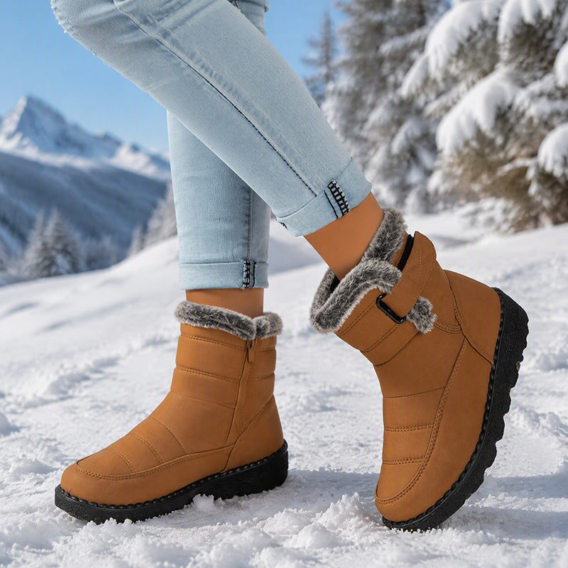Rutschfeste warme Winter-Schneestiefel für Damen