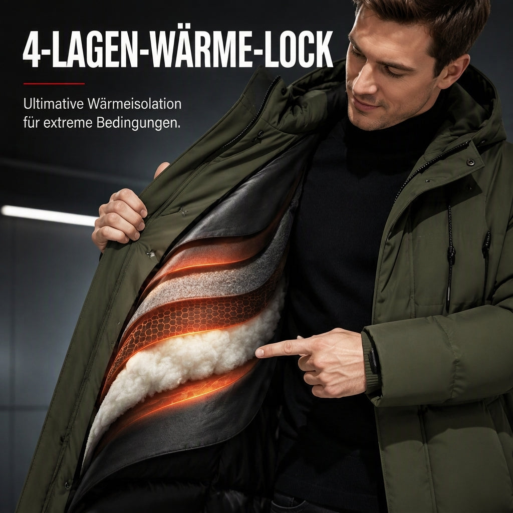 📢🎉50%Rabatt!!!🛍️✨Herren Freizeit Mittellange Gepolsterte Winter Verdickte Warme Oberbekleidung Mantel Übergröße
