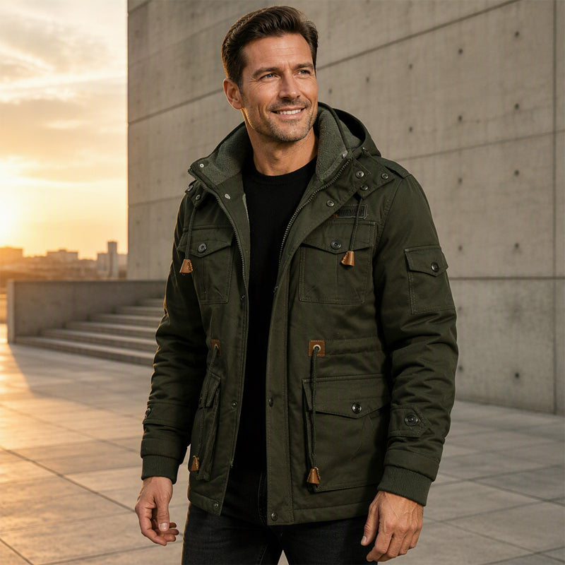 📢🎉50%Rabatt!!!🛍️✨Wärmende Winterjacke für Herren mit abnehmbarer Kapuze