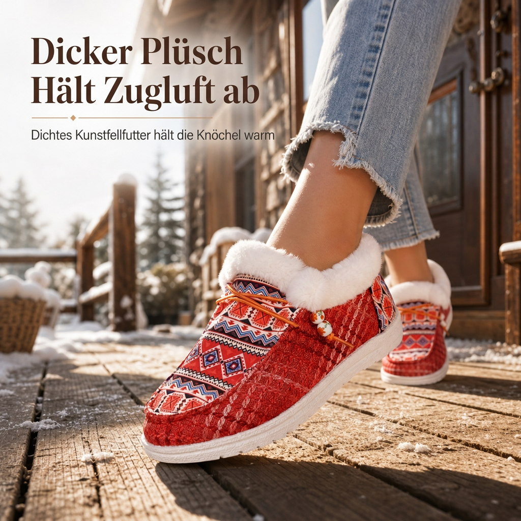 Warme Plüsch-Baumwollschuhe für Damen