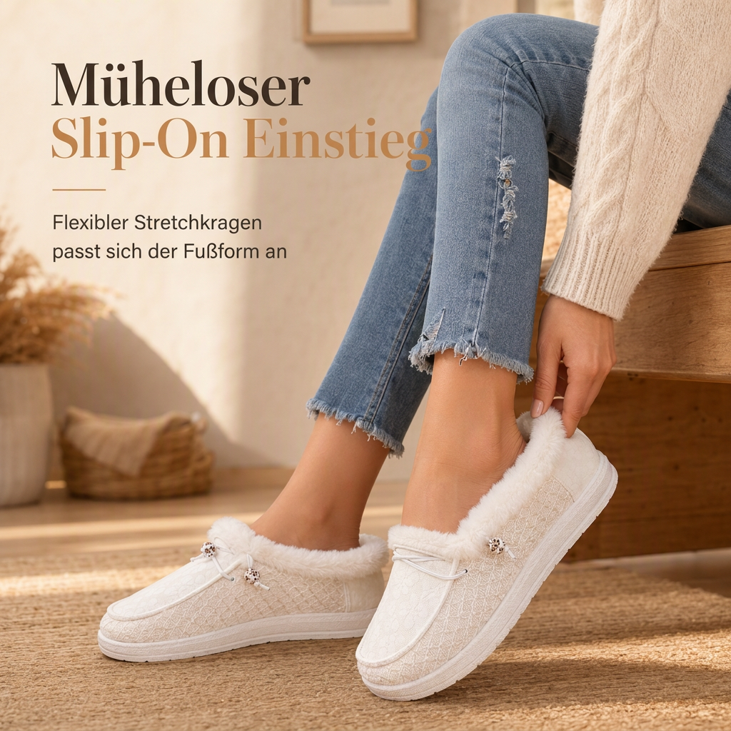 Warme Plüsch-Baumwollschuhe für Damen