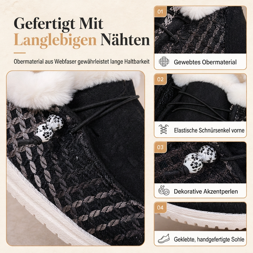 Warme Plüsch-Baumwollschuhe für Damen