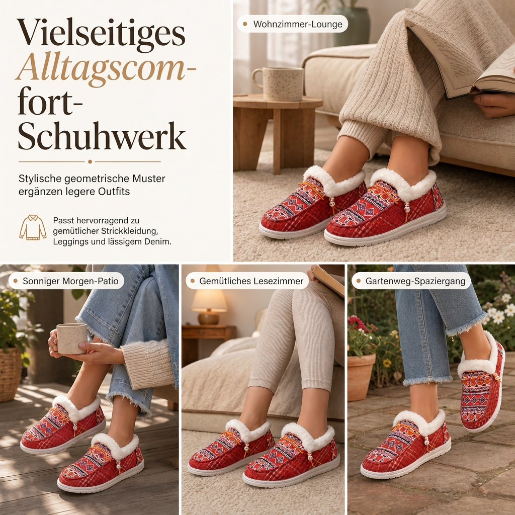 Warme Plüsch-Baumwollschuhe für Damen