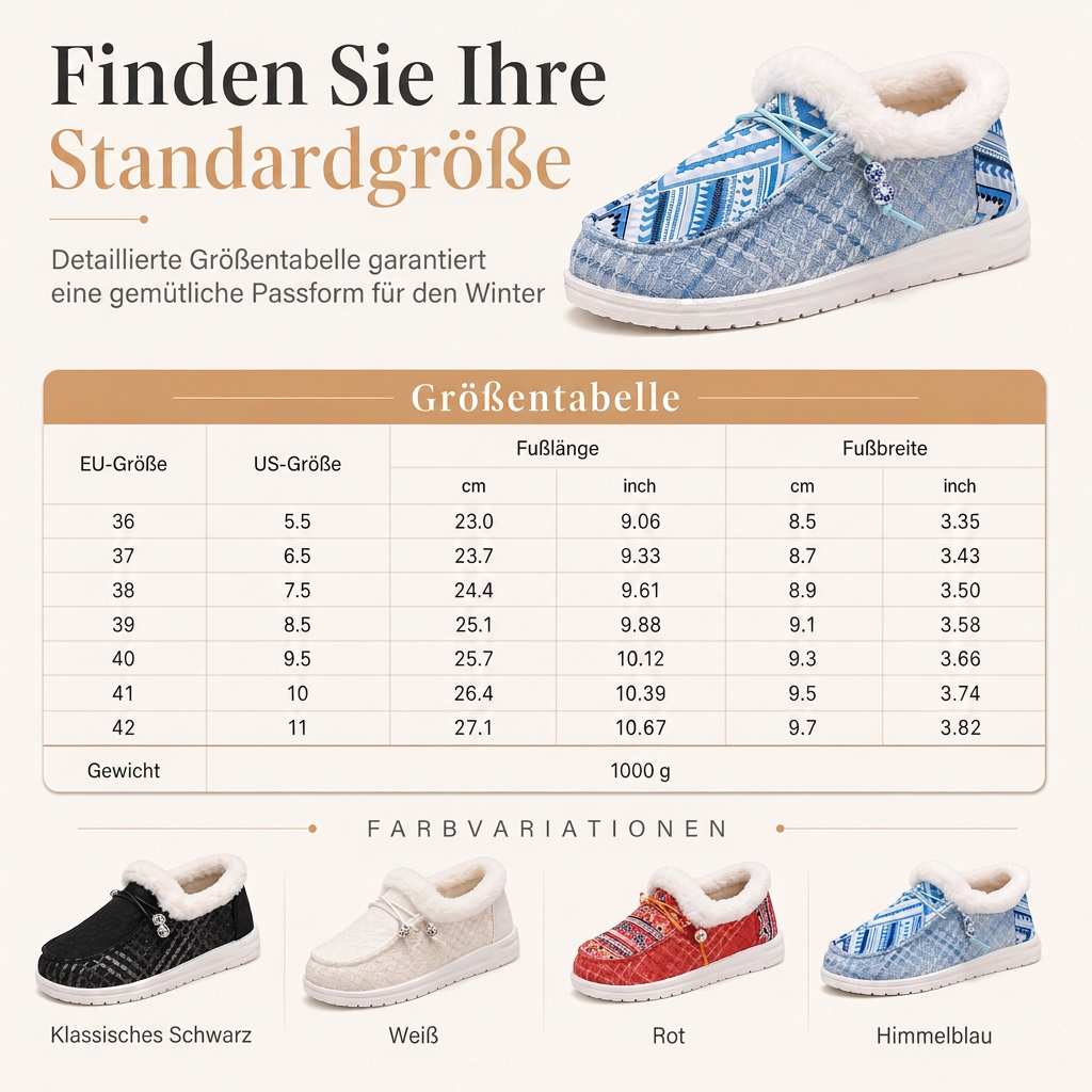 Warme Plüsch-Baumwollschuhe für Damen