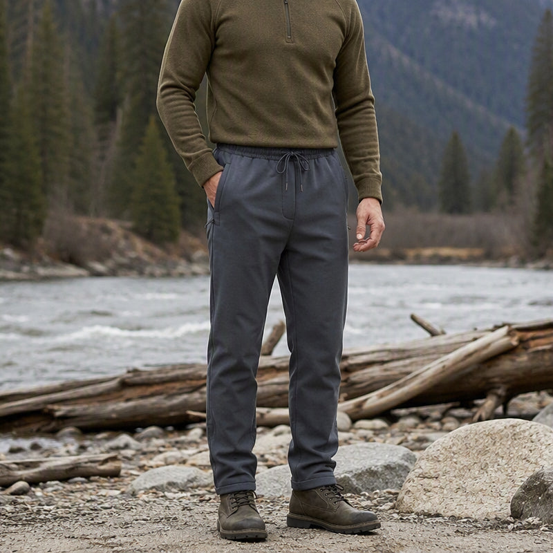 Winddichte, wattierte Thermohose für Herren
