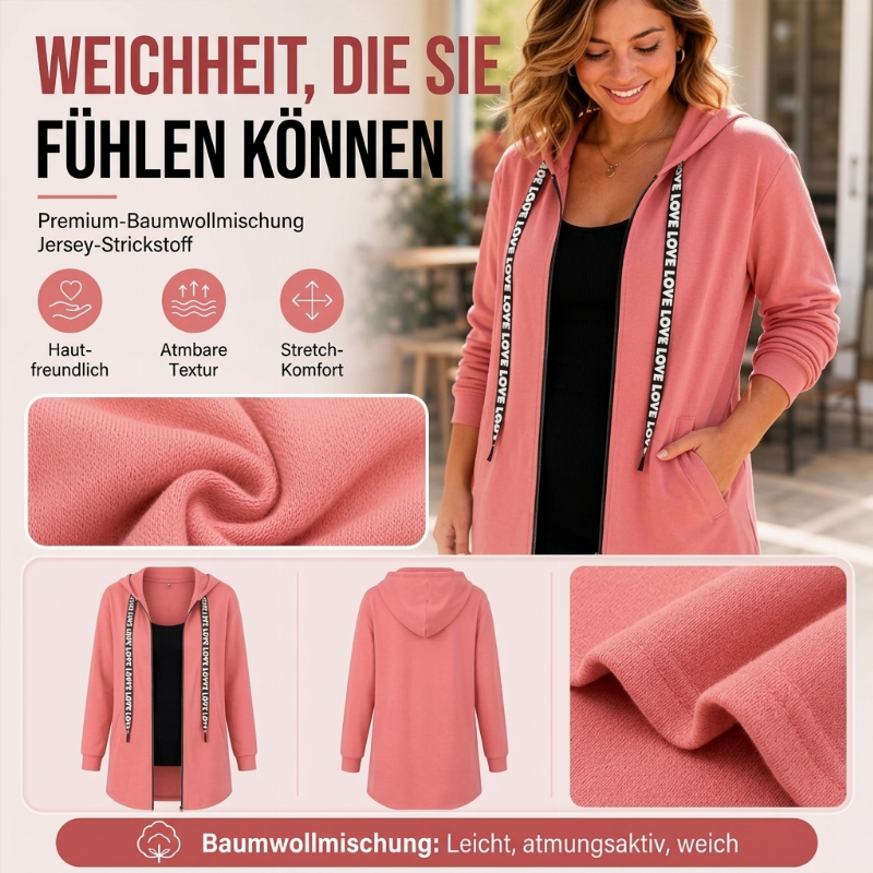 📢🎉50%Rabatt!!!🛍️✨Damen Kapuzenjacke in mittlerer Länge, gefüttert
