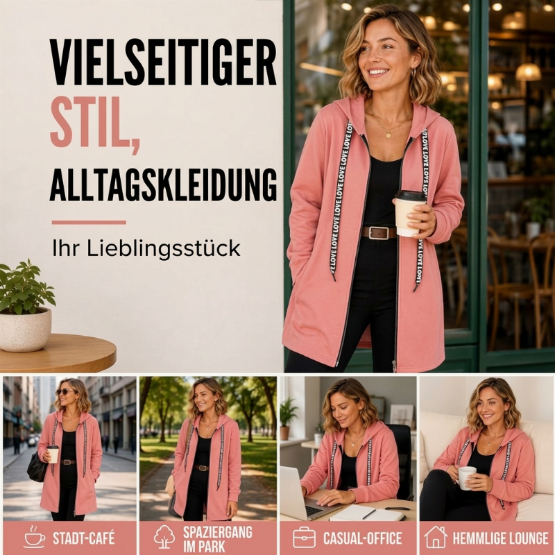📢🎉50%Rabatt!!!🛍️✨Damen Kapuzenjacke in mittlerer Länge, gefüttert