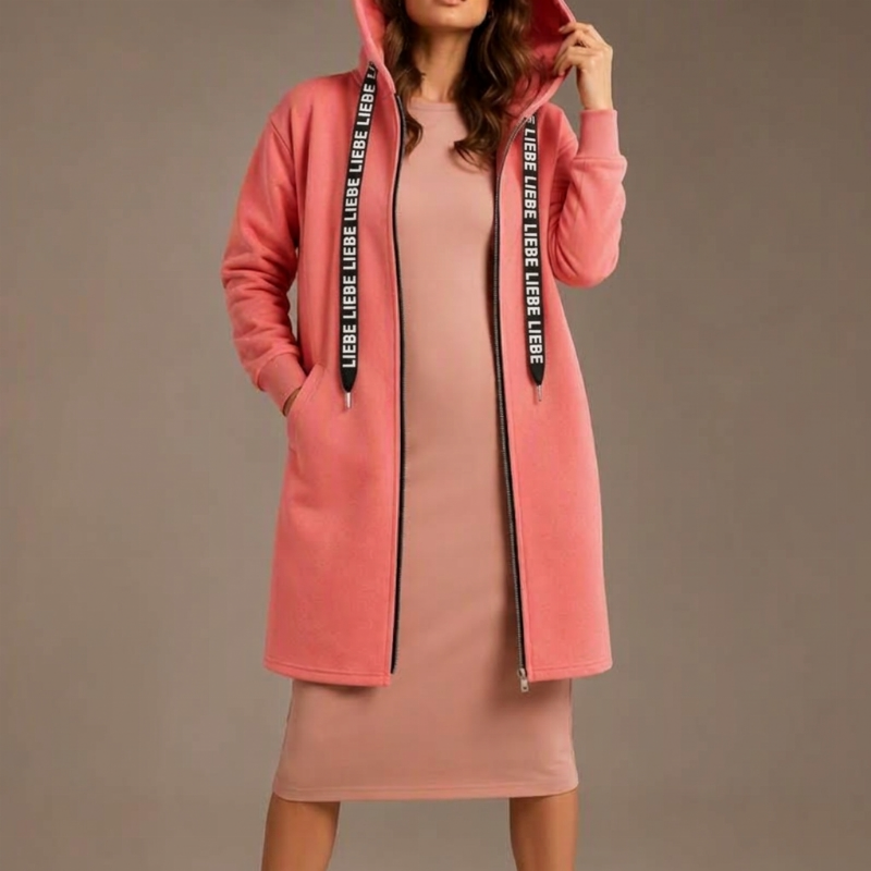 📢🎉50%Rabatt!!!🛍️✨Damen Kapuzenjacke in mittlerer Länge, gefüttert