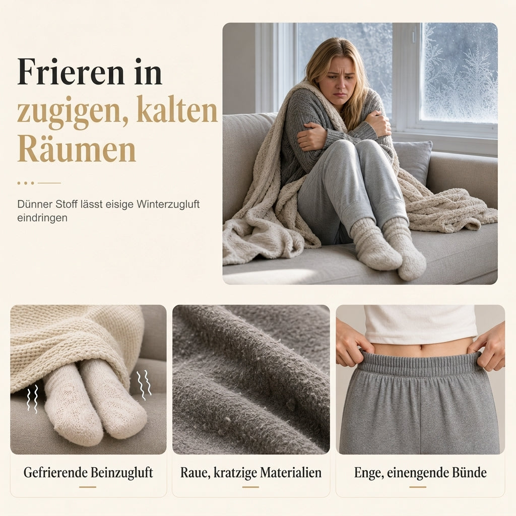 Legere, warme Lounge-Hosen für Damen mit Flanellfutter