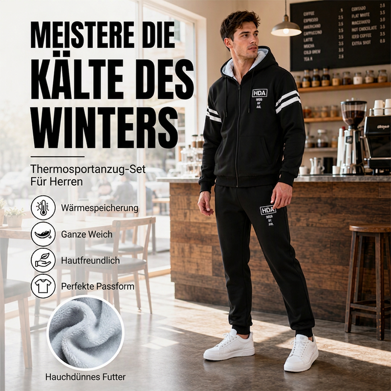 Herren-Set aus verdicktem Kapuzenpullover und Hose