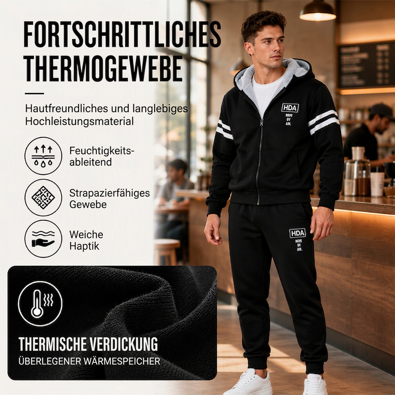 Herren-Set aus verdicktem Kapuzenpullover und Hose