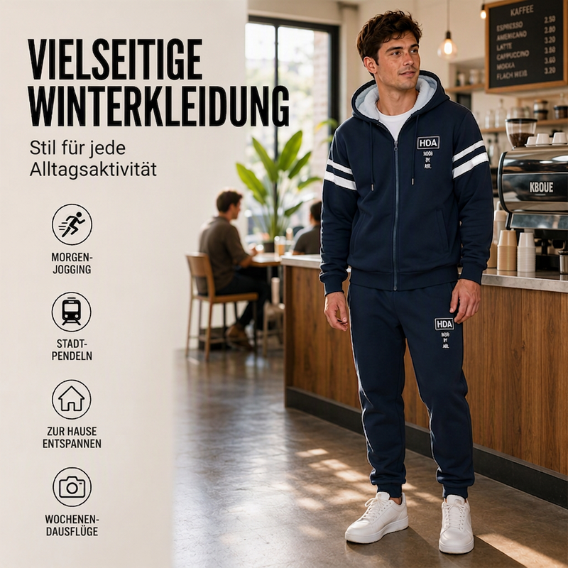 Herren-Set aus verdicktem Kapuzenpullover und Hose