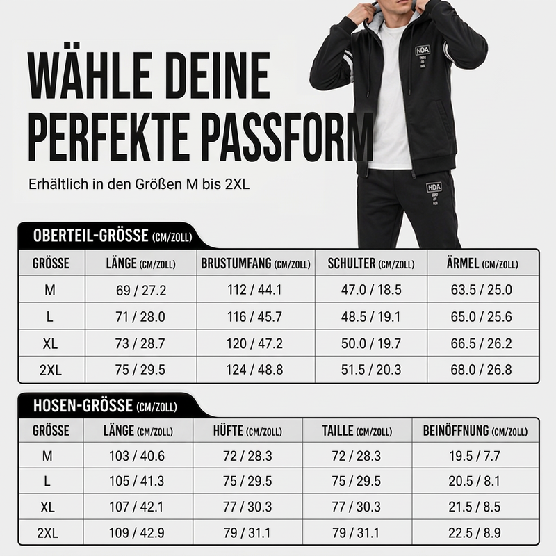 Herren-Set aus verdicktem Kapuzenpullover und Hose