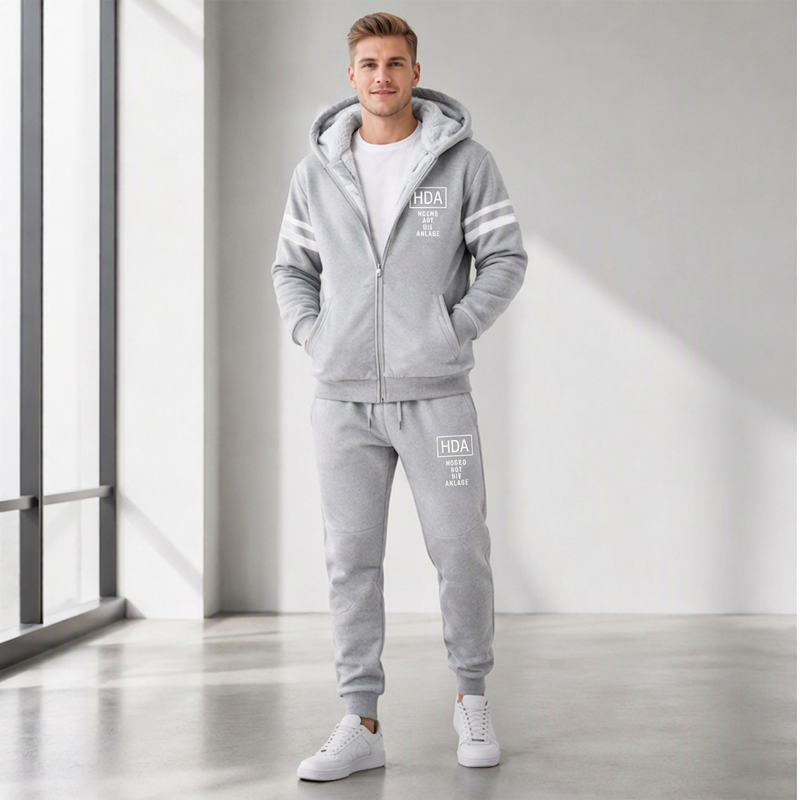 Herren-Set aus verdicktem Kapuzenpullover und Hose