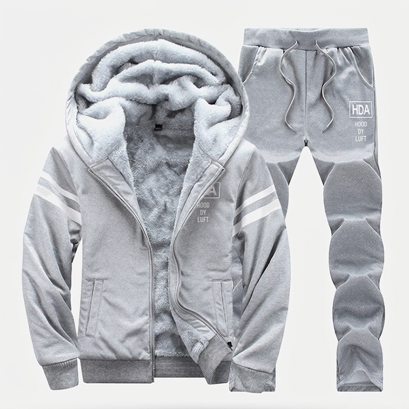 Herren-Set aus verdicktem Kapuzenpullover und Hose