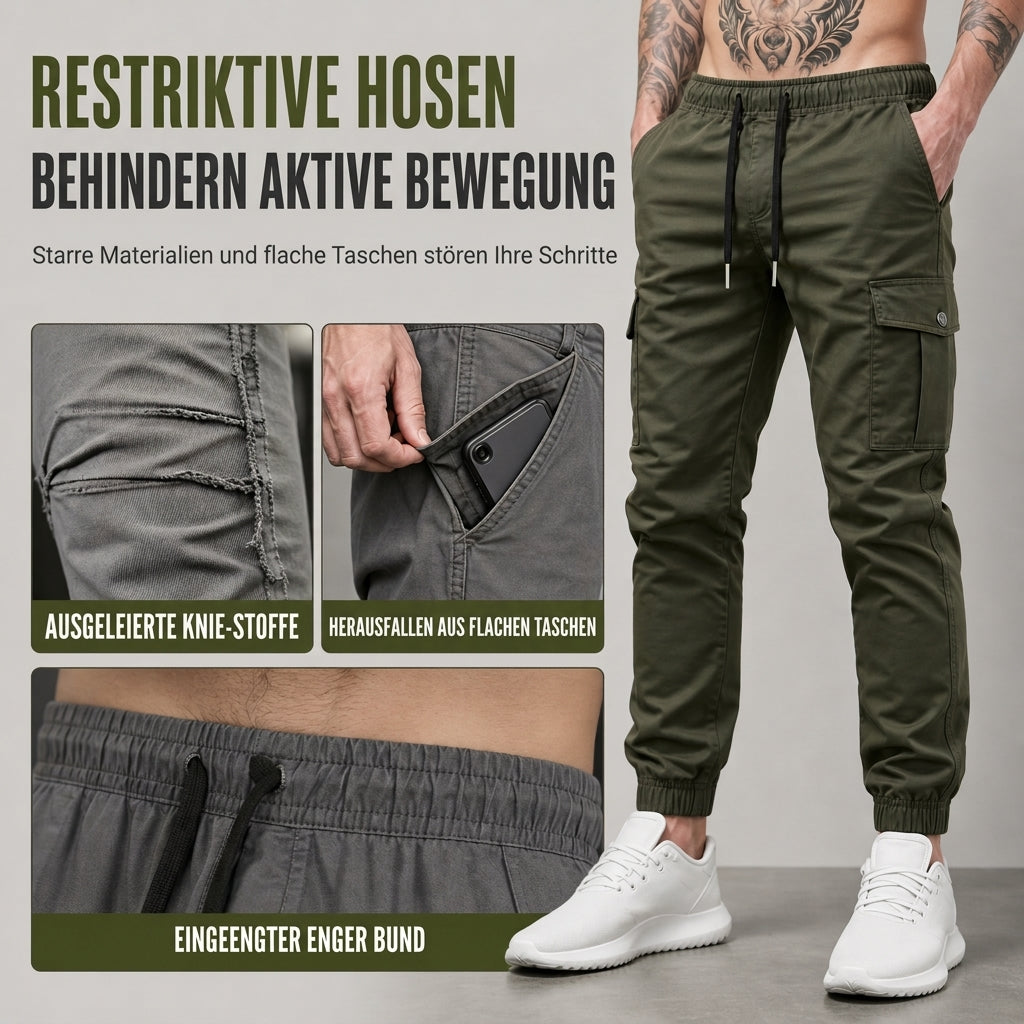 Leichte lässige Cargohosen, Outdoor-Wander-Jogger für Herbst- und Wintersport, Laufen und Training