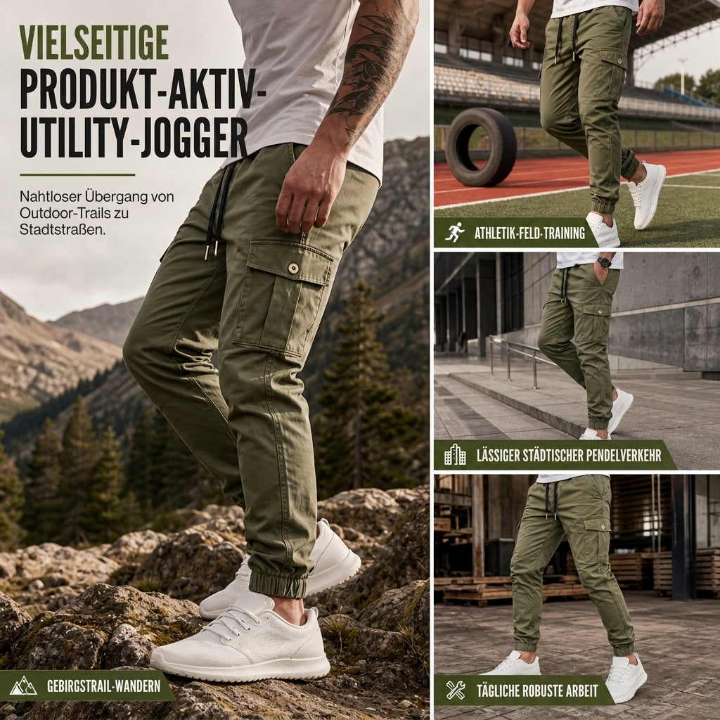 Leichte lässige Cargohosen, Outdoor-Wander-Jogger für Herbst- und Wintersport, Laufen und Training
