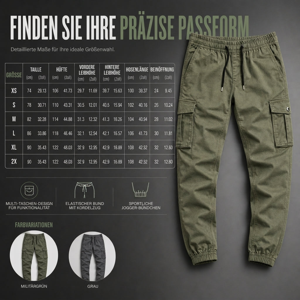 Leichte lässige Cargohosen, Outdoor-Wander-Jogger für Herbst- und Wintersport, Laufen und Training