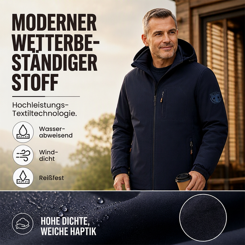 📢🎉50%Rabatt!!!🛍️✨Wasserdichte warme Herren-Winterjacke mit Kapuze