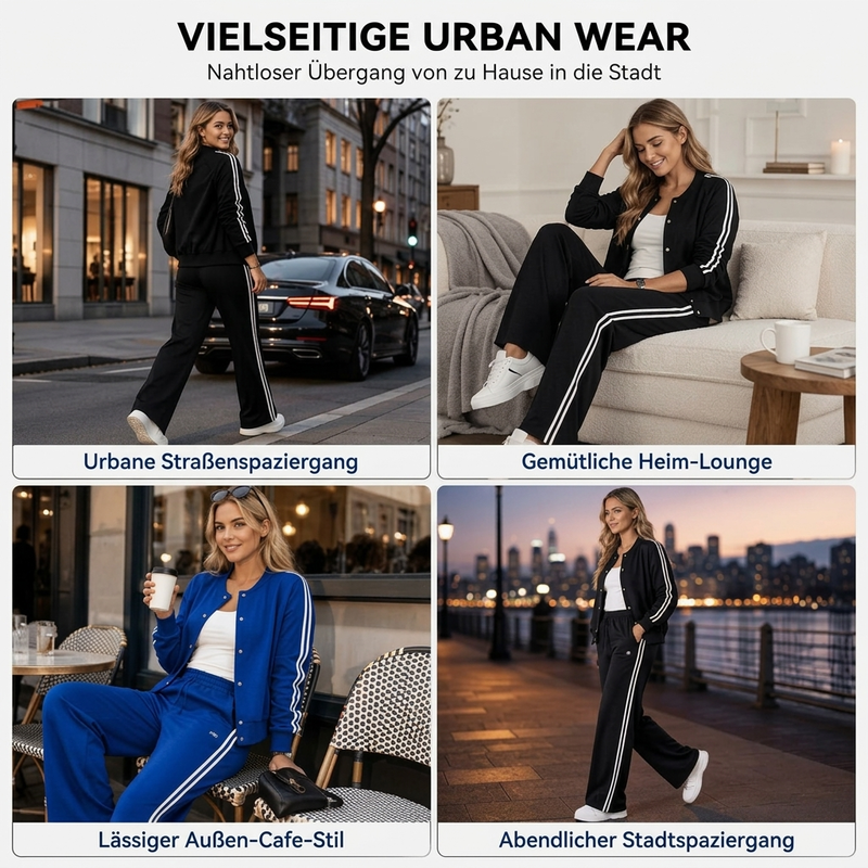 📢🎉50%Rabatt!!!🛍️✨Gestreiftes sportliches Loungewear-Set für Damen