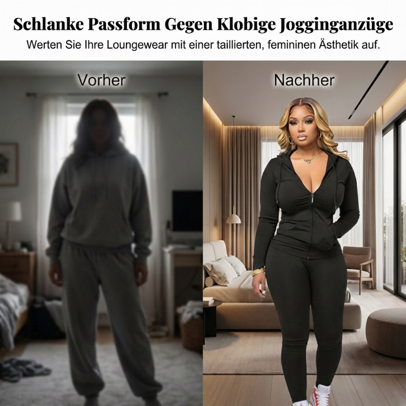 📢🎉50%Rabatt!!!🛍️✨Damen-Jogginganzug mit Kapuze und langen Ärmeln