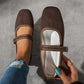 🥿 50% RABATT + GRATIS SOCKE! 👣 Bequeme Ballerinas aus PU in Wildlederoptik mit Riemchen – Weich, flexibel & stilvoll für jeden Tag 🧦