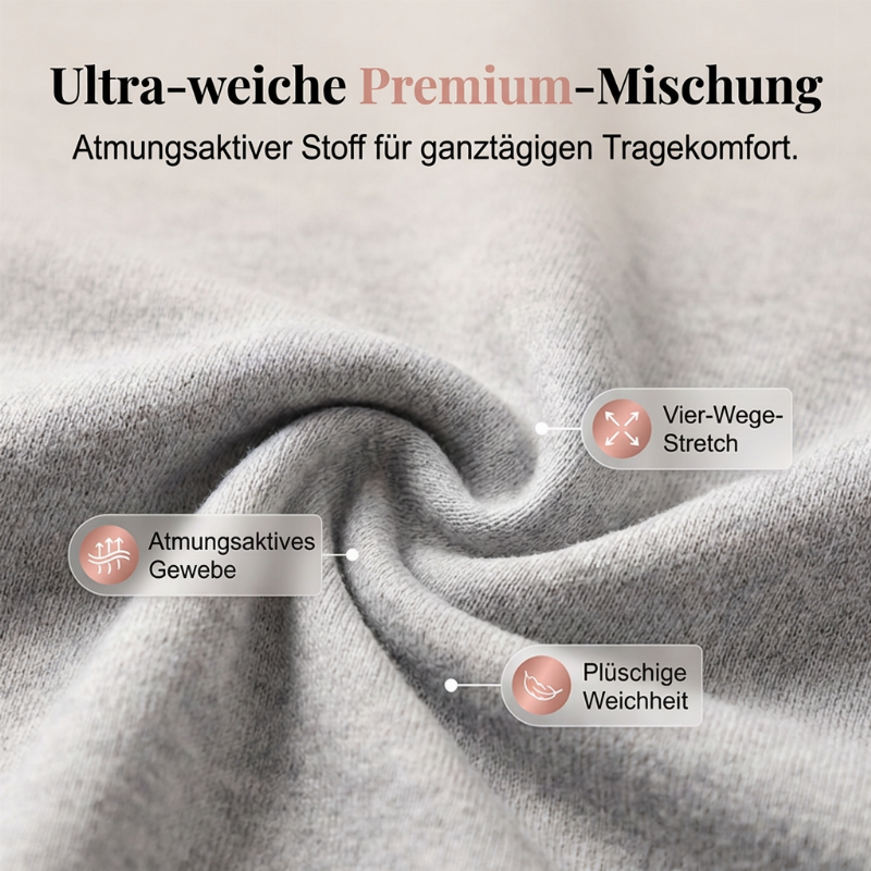 Zweiteiliger, legere Trainingsanzug aus einfarbigem Stoff für Damen