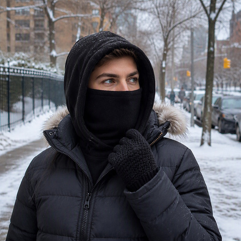 Balaclava-Set mit touchscreenkompatiblen Handschuhen und Socken