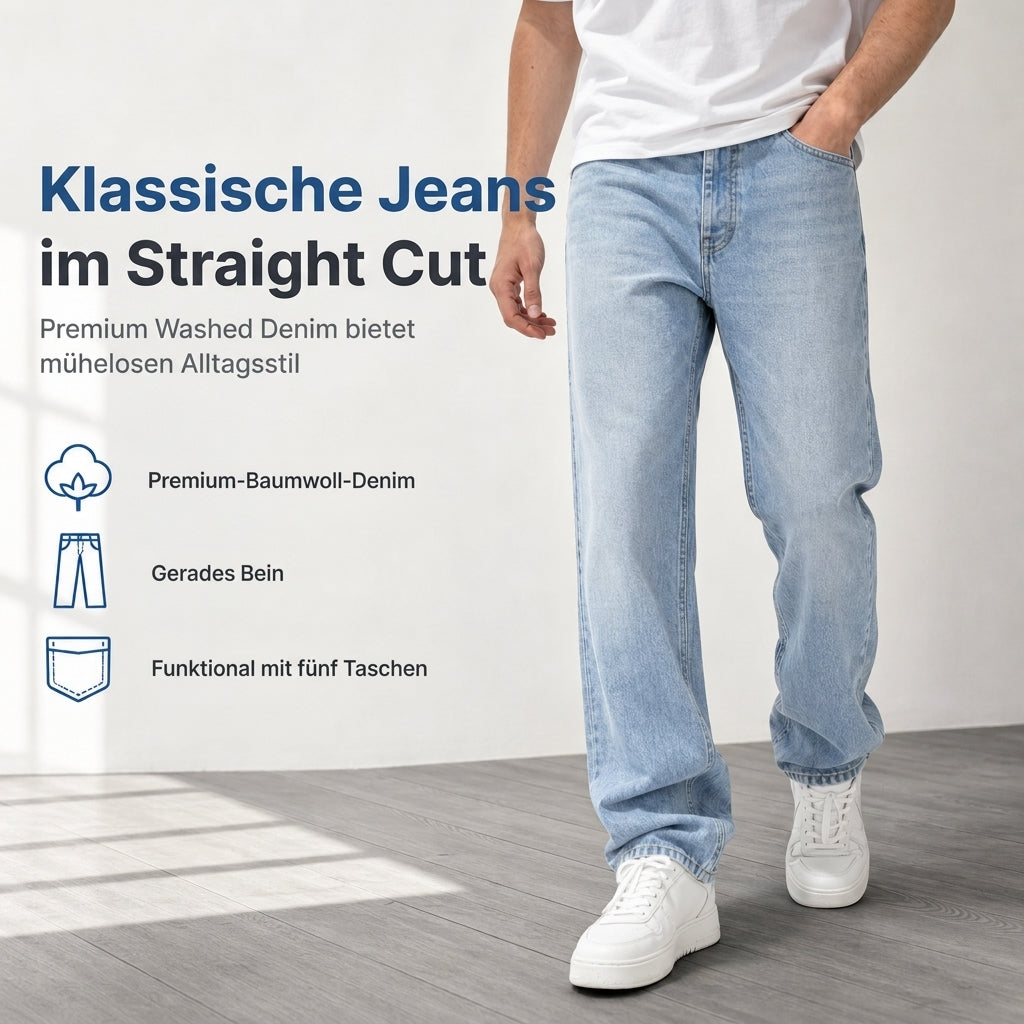 🔥Beliebtes Produkt ！✨Klassische gerade Jeans für Herren