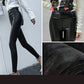 Hochtaillierte PU-Leder-Leggings für Damen