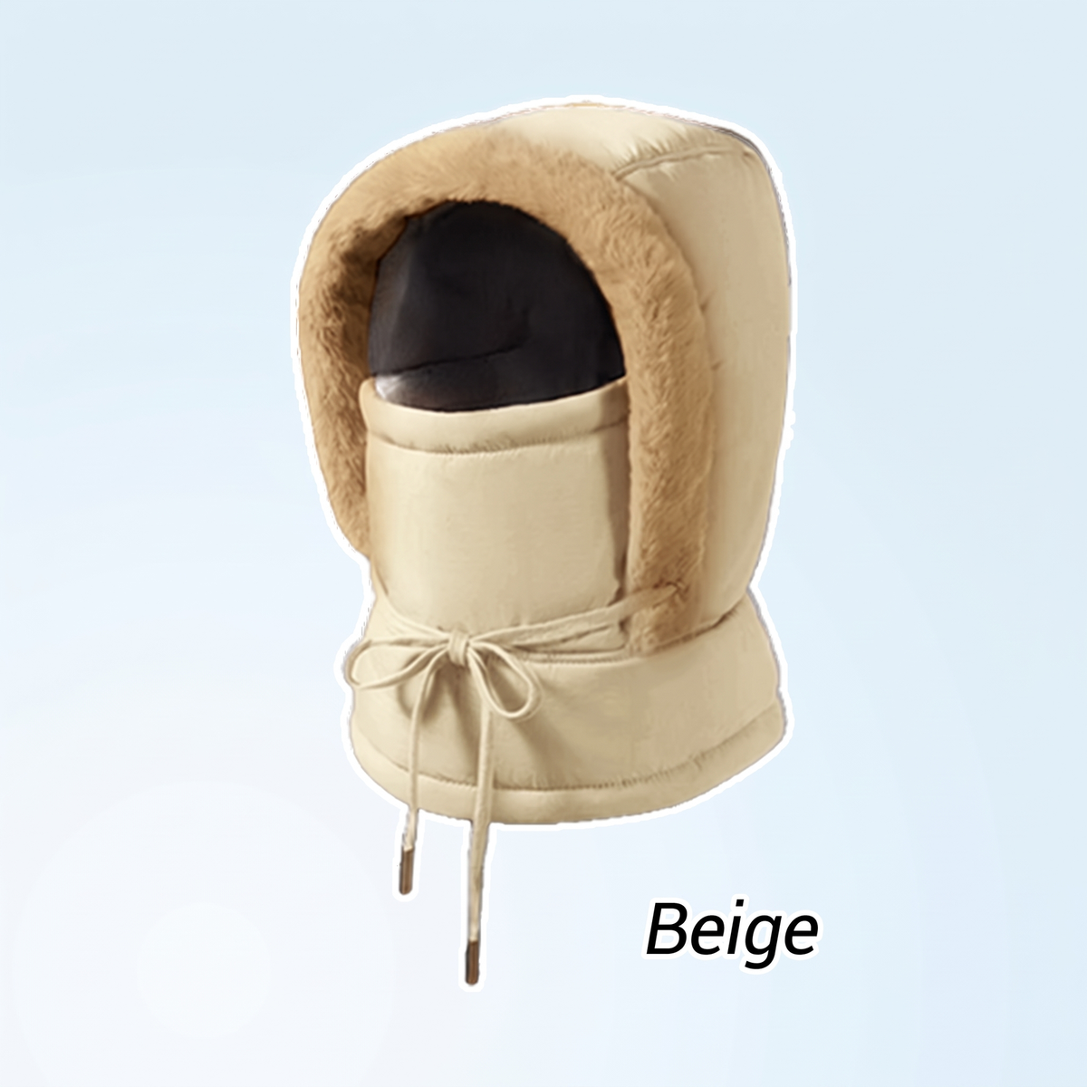 Dicker Thermomütze mit Plüschfutter und Gesichtsmaske