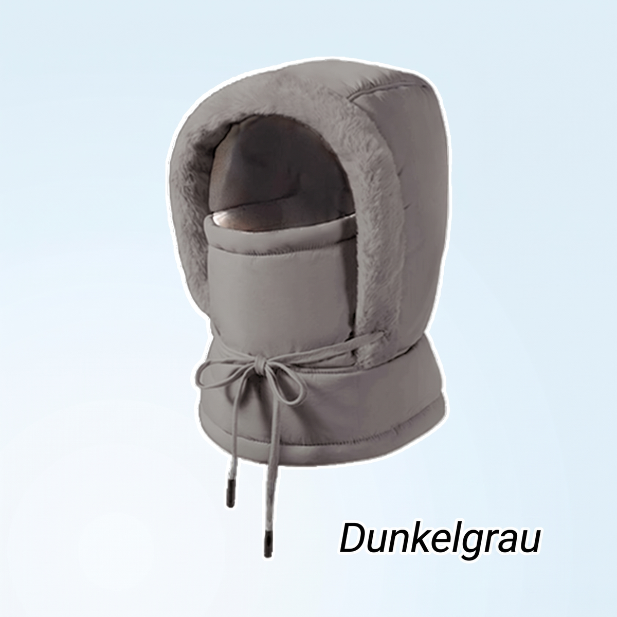 Dicker Thermomütze mit Plüschfutter und Gesichtsmaske