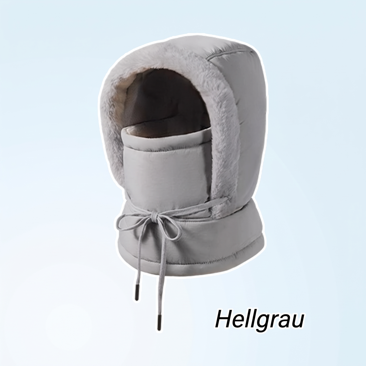 Dicker Thermomütze mit Plüschfutter und Gesichtsmaske