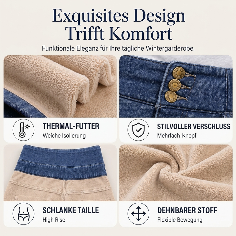 ⏰ Countdown läuft – 50% nur noch 3 Tage! Hochtaillierte Skinny-Jeans für Damen mit warmem Innenfutter